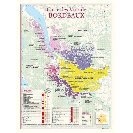Carte des vins "Bordeaux" 30x40 cm | Benoît France