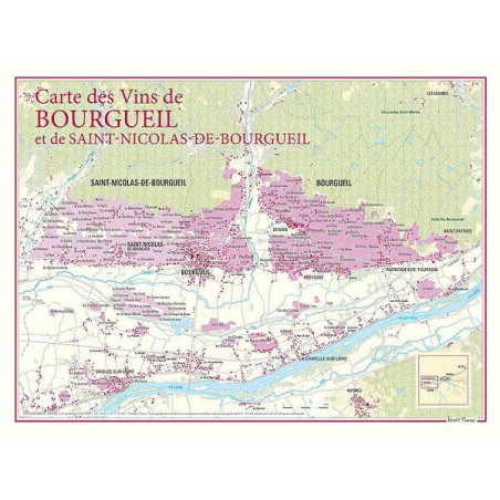 Wine list "Bourgueil and Saint-Nicolas-de-Bourgueil" 30x40 cm | Benoît France