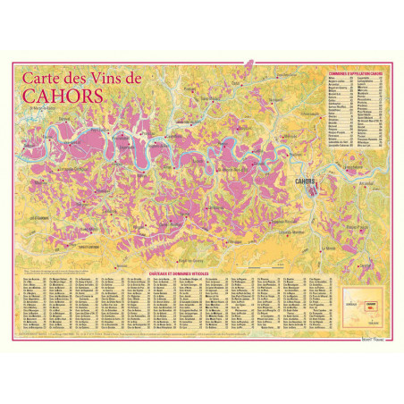 Wine list "Cahors" 30x40 cm | Benoît France