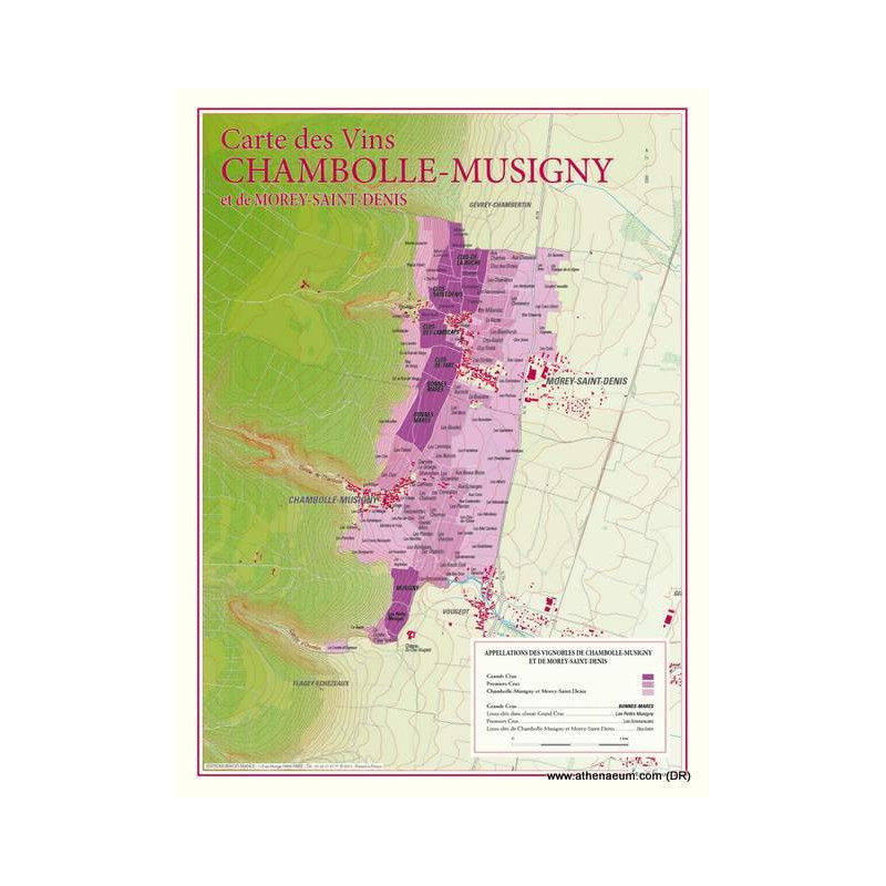 Wine list "Chambolle-Musigny et Morey-Saint-Denis" 30x40 cm | Benoît France