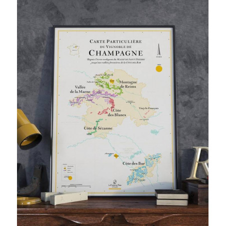 Carte des Vins de Champagne 50x70 cm | La Carte des vins s'il vous plait ?