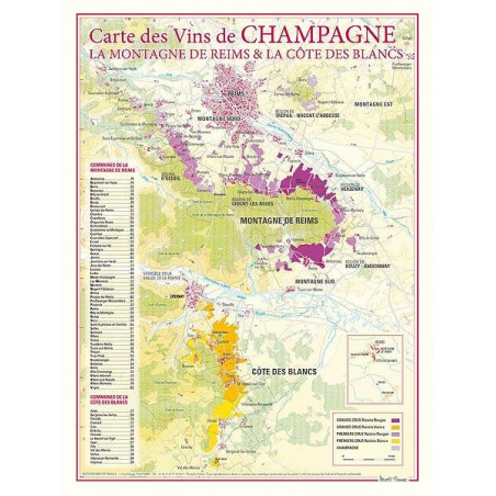 Carte des Vins de France, Affiche 30 x 40 cm - Benoît France 