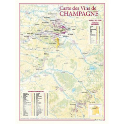 Champagne Wine Map (30x40 cm)