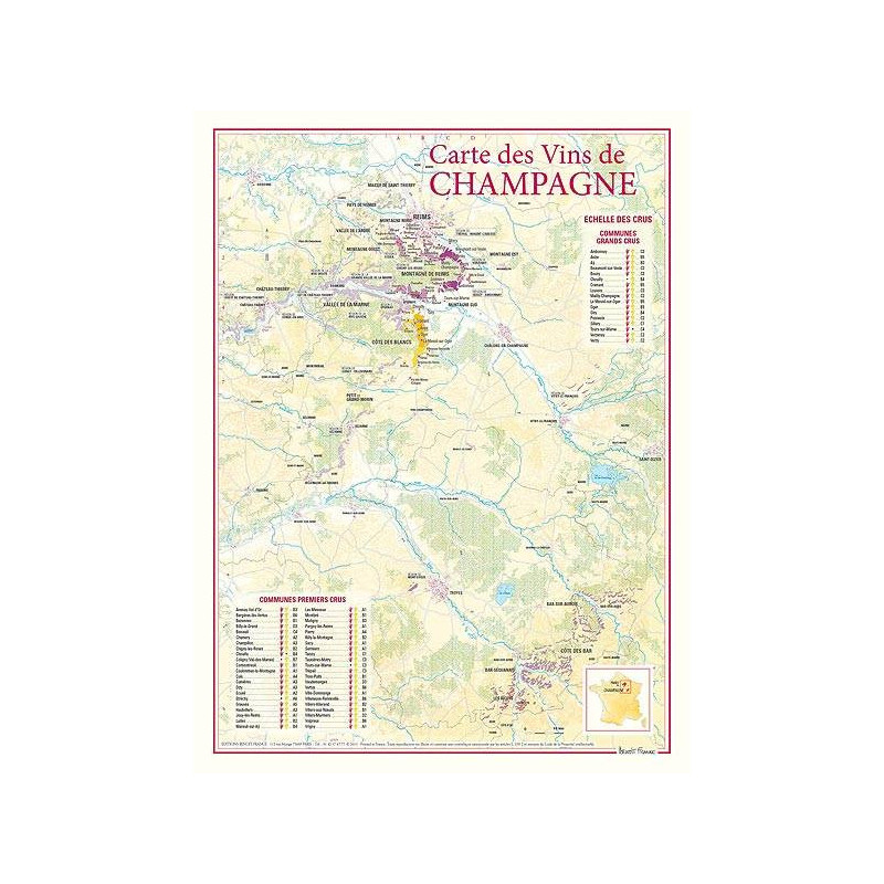 Wine list 30x40 cm "Champagne" | Benoît France