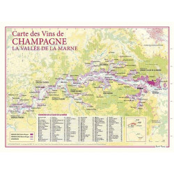 Carte des Vins "Champagne - La Vallée de la Marne" 30x40 cm | Benoît France