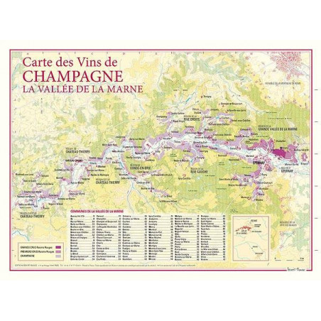 Wine List "Champagne - La Vallée de la Marne" 30x40 cm | Benoît France