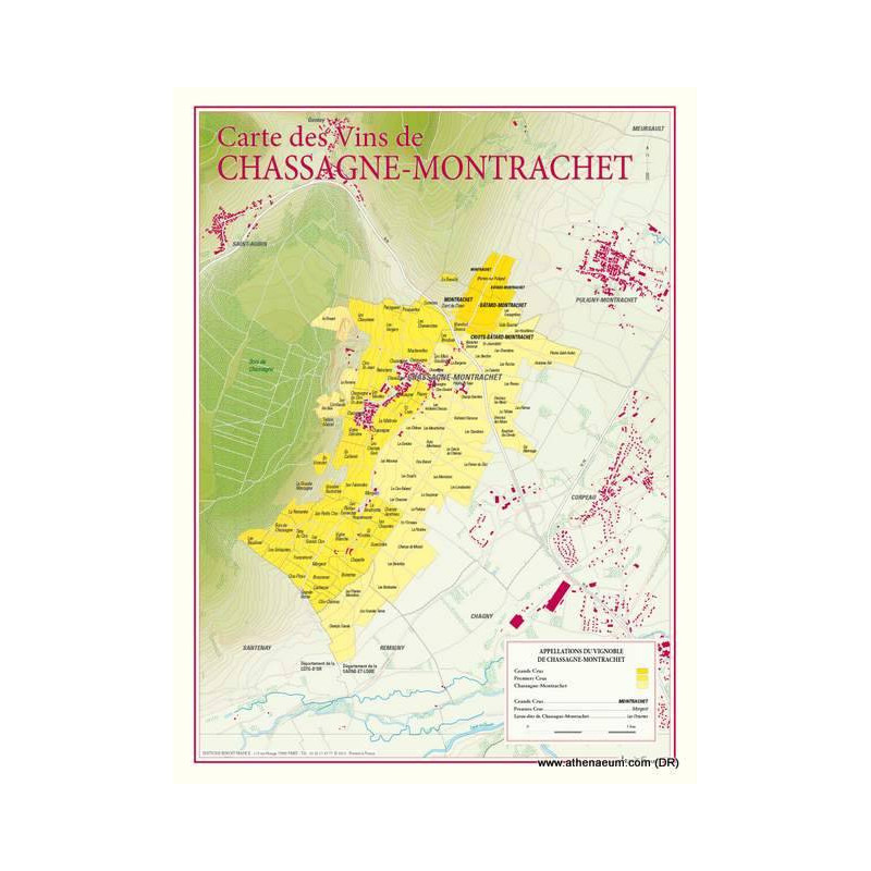 Wine list "Chassagne-Montrachet" 30x40 cm | Benoît France