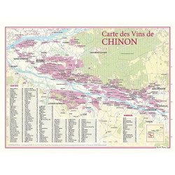 Carte des Vins "Chinon" 30x40 cm | Benoît France