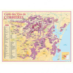 Carte des vins "Corbières" 30x40 cm | Benoît France