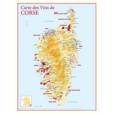 Carte des vins "Corse" 30x40 cm | Benoît France