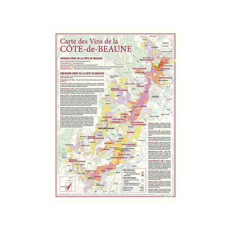 Wine list "Côte-de-Beaune" 30x40 cm | Benoît France