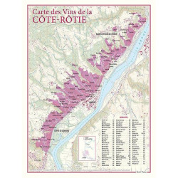 Carte des vins "Côte-Rôtie" 30x40 cm | Benoît France