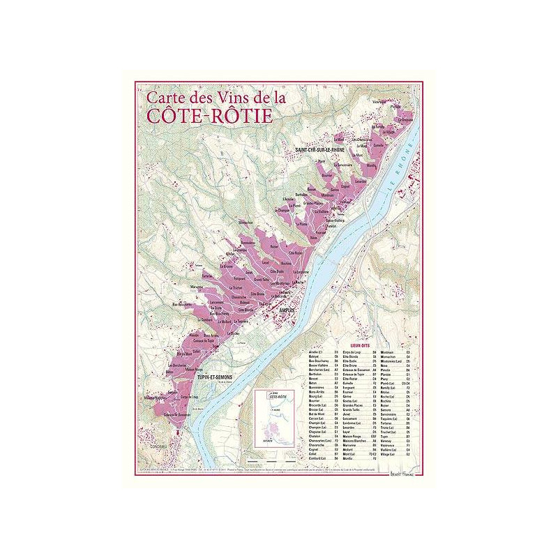 Wine list "Côte-Rôtie" 30x40 cm | Benoît France