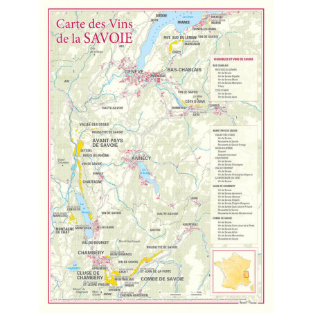 Carte des vins "Savoie" 30x40 cm | Benoît France