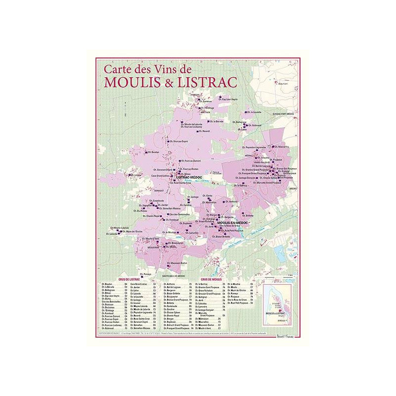 Wine list "Moulis et Listrac" 30x40 cm | Benoît France