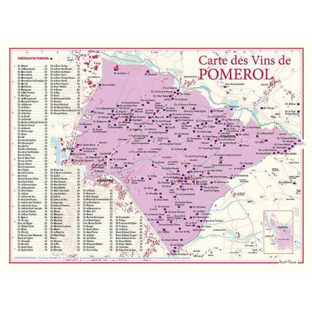 Wine list 30x40 cm "Pomerol" | Benoît France