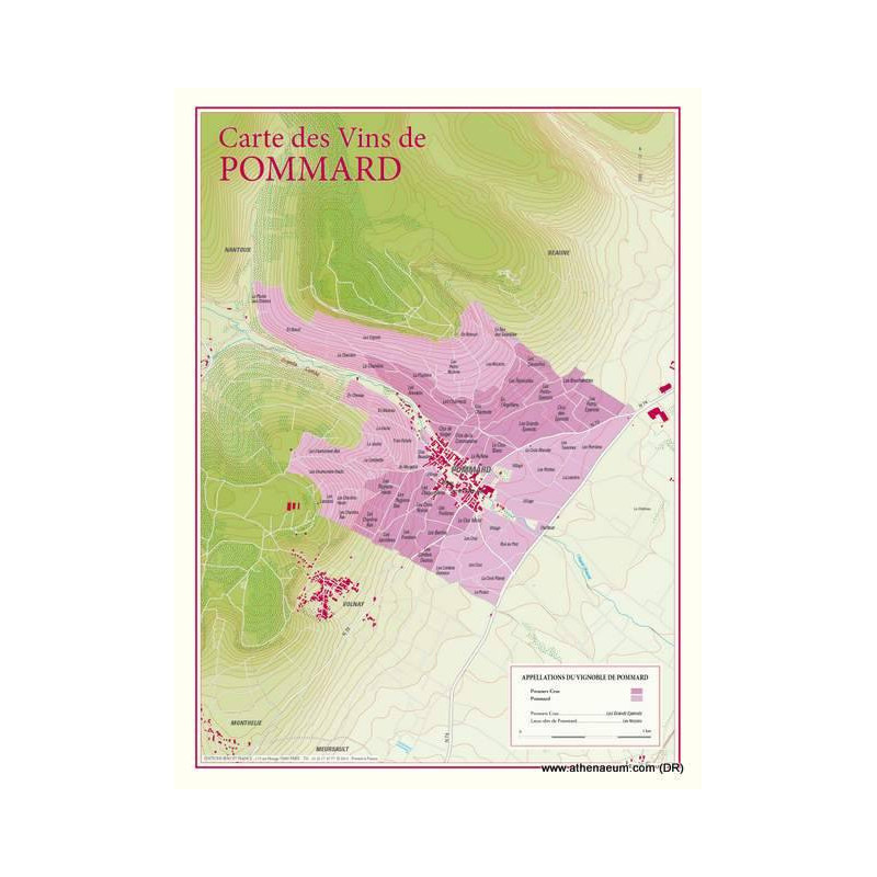 Wine list "Pommard" 30x40 cm | Benoît France