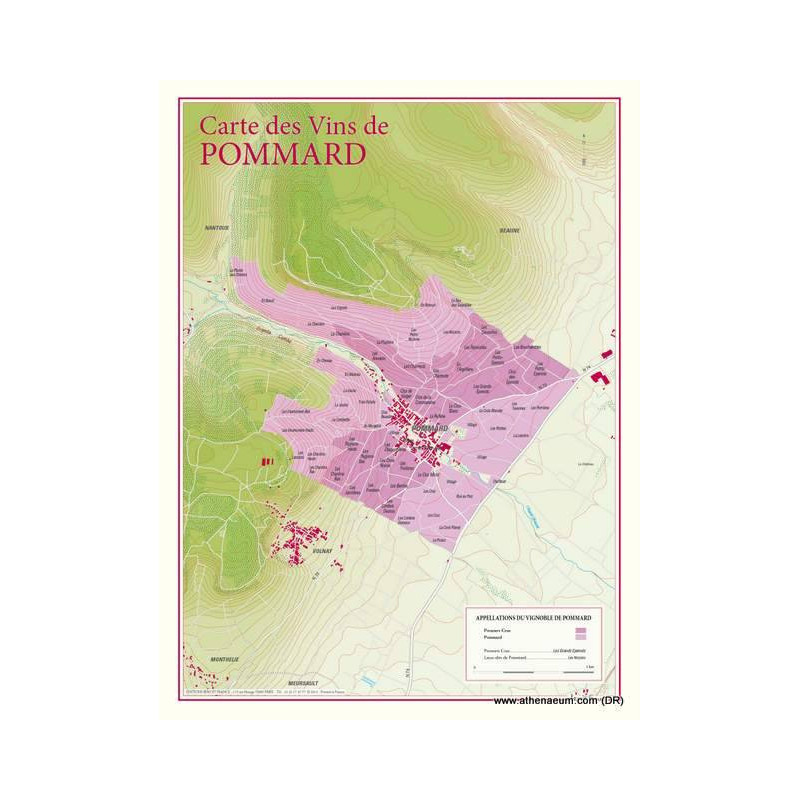 Wine list 30x40 cm "Pommard" | Benoît France