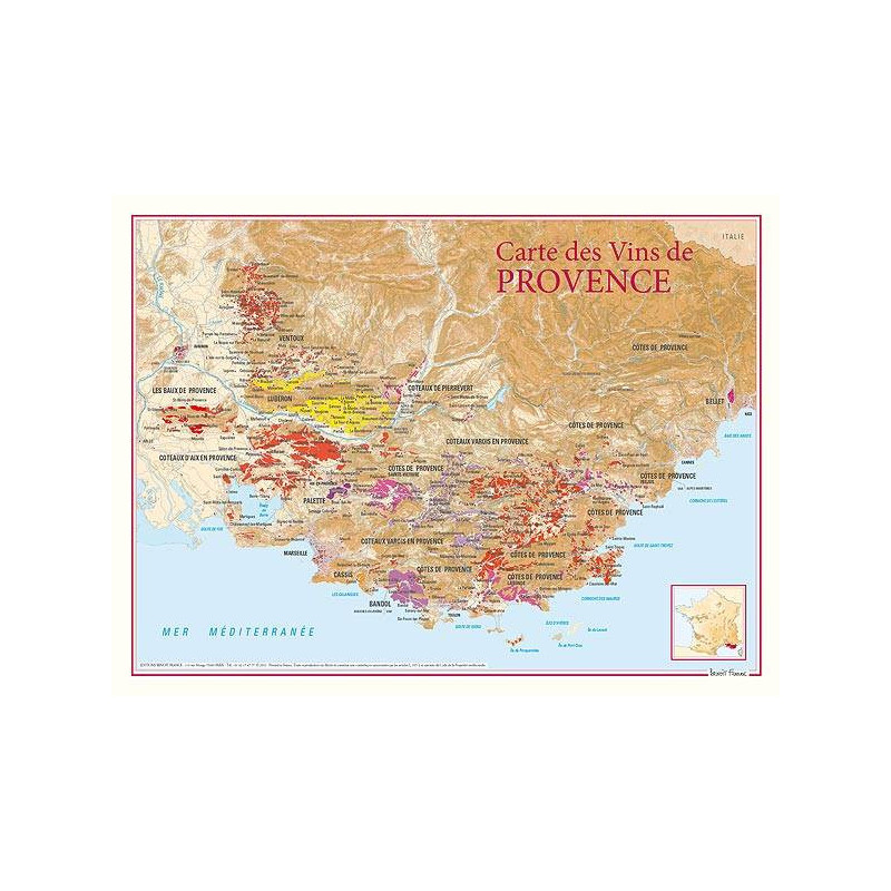 Wine List "Provence" 30x40 cm | Benoît France