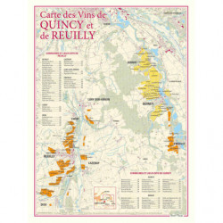 Carte des vins "Quincy et Reuilly" 30x40 cm | Benoît France