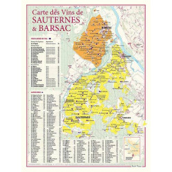 Carte des Vins "Sauternes & Barsac" 30x40 cm | Benoît France