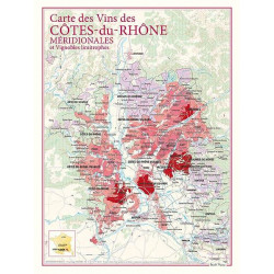 Carte des Vins "Côtes-du-Rhône Méridionales" 30x40 cm | Benoît France