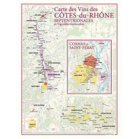 Wine list 30x40 cm "Northern Côtes-du-Rhône" | Benoit France