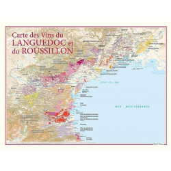 Carte des Vins "Languedoc Roussillon" 30x40 cm | Benoît France