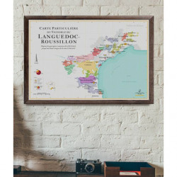 Carte des Vins du Languedoc Roussillon 50x70 cm | La Carte des Vins s'il vous plait ?