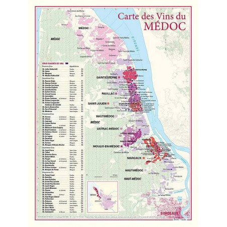 Wine list 30x40 cm "Médoc" | Benoît France