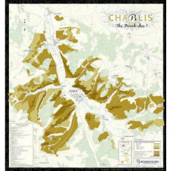 Vineyard map n°34 "Burgundy: Chablis" 65x70 cm | BIVB