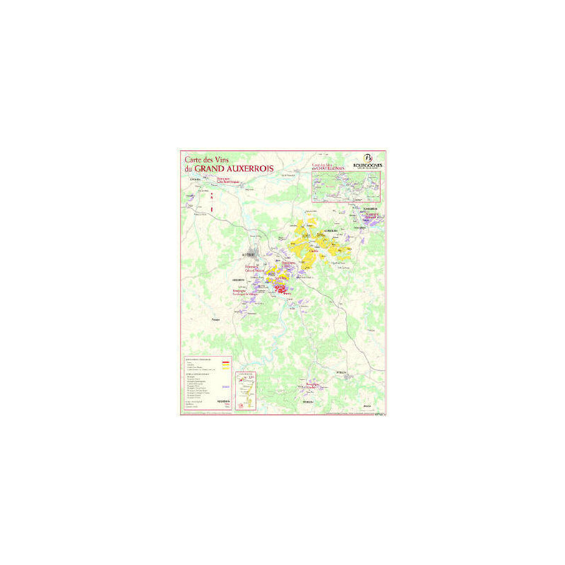 Carte du vignoble n°19 "Bourgogne: Le Grand Auxerrois" 55x70 cm | BIVB