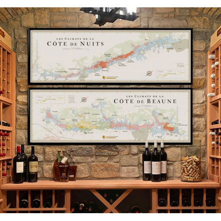 Wine lists 150x50 cm "Climats of the Côte de Nuits and the Côte de Beaune" | The Wine List please