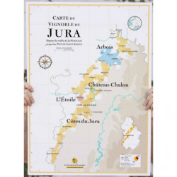 Carte viticole des Vins du Jura 50x70 cm | La Carte des vins s'il vous plait ?