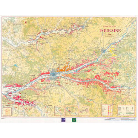 Wine list 70x92 cm "Vins de Touraine" N°20 | IGN