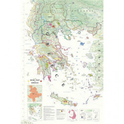 Wine Map of Greece / Poster of the vineyards of Greece | Steve De Long
