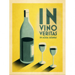 Affiche A3 "In Vino Vertias, In Aqua Satanas" 29.7x42 cm | Mathieu Persan