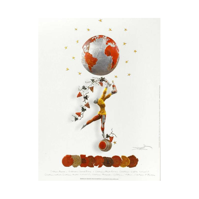 Affiche "Bordeaux et le Monde" 30x40 cm | Gérard Puvis
