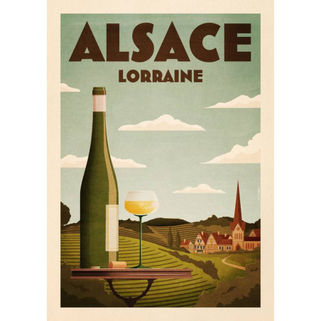 Affiche A3 "Alsace" 29.7x42 cm | Mathieu Persan