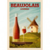 Affiche A3 "Beaujolais" 29.7x42 cm | Mathieu Persan