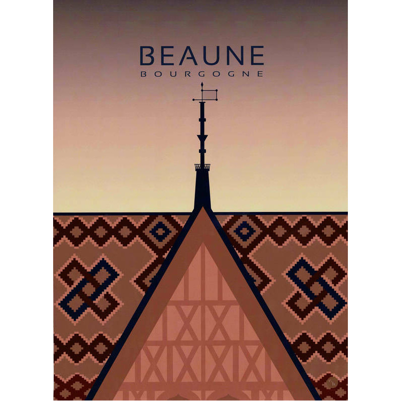 Poster "Beaune Hospices - Bourgogne" 30x40 cm | Maslard Celine