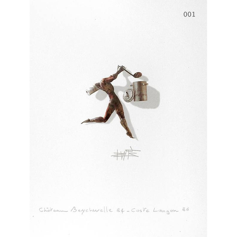Poster "Château Beychevelle 84 - Coste Langon 86" 30x40 cm | Gérard Puvis