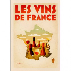 Affiche A3 "Les Vins de France" 29.7x42 cm | Mathieu Persan