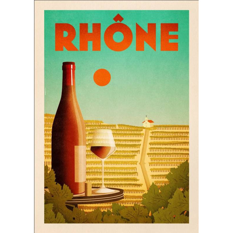 Affiche A3 "Rhône" 42x29.7 cm | Mathieu Persan