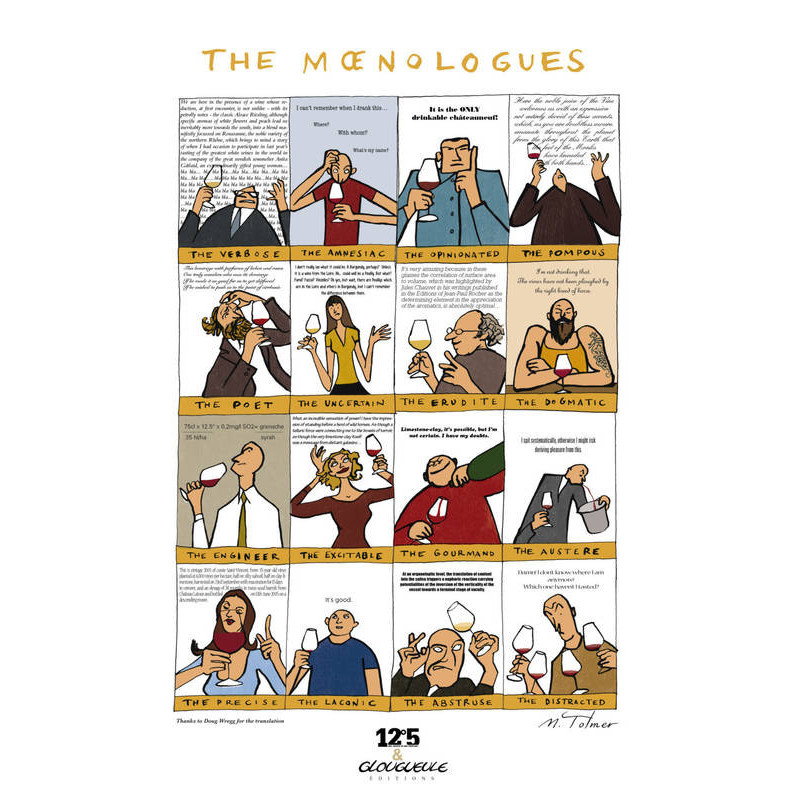 Affiche "The Moenologues" de Doug Wergg  48x68 cm | Glougueule