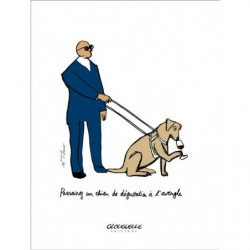 Poster "Blind Tasting Dog" by Michel Tolmer 30x40 cm | Glougueule
