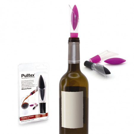 Bouchon & Verseur Vin "Uranus" (coloris selon disponibilité) | Pulltex