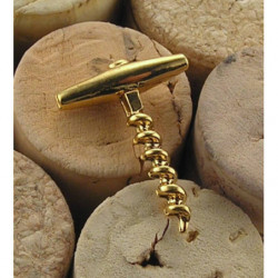 Gold-plated gold-plated gold-plated corkscrew pin | Jean-Luc Scaglia