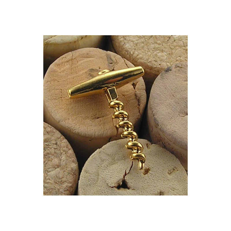 Gold-plated gold-plated gold-plated corkscrew pin | Jean-Luc Scaglia