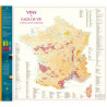 Wine list 99x88 cm "France des Vins et Eaux-de-Vie d'Appellation d'Origine" | Benoît France